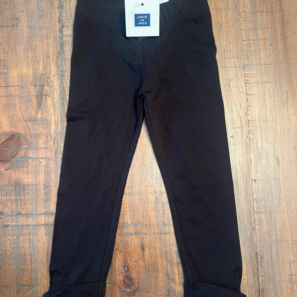 Janie and Jack Classic Black Kids Leggings